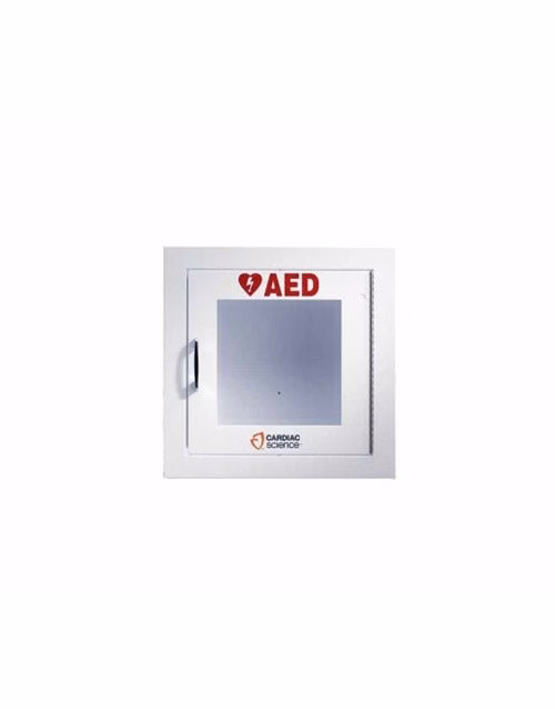 Cardiac Science Fully-Recessed Wall Cabinet with Alarm and Strobe: Representative photo of the cabinet. The alarm and strobe are not pictured.