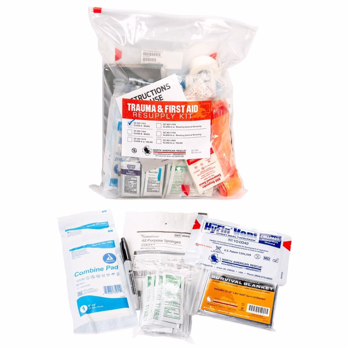 Trauma and First Aid Resupply Kit - Class A