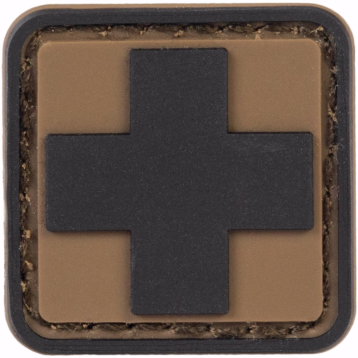 PVC Medic Cross Patch 1 in. X 1 in. - BLK/COY