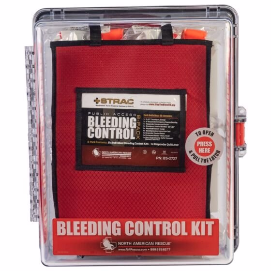 STRAC 8-Pack Bleeding Control Station HB496 Compliant - Vacuum Resealable