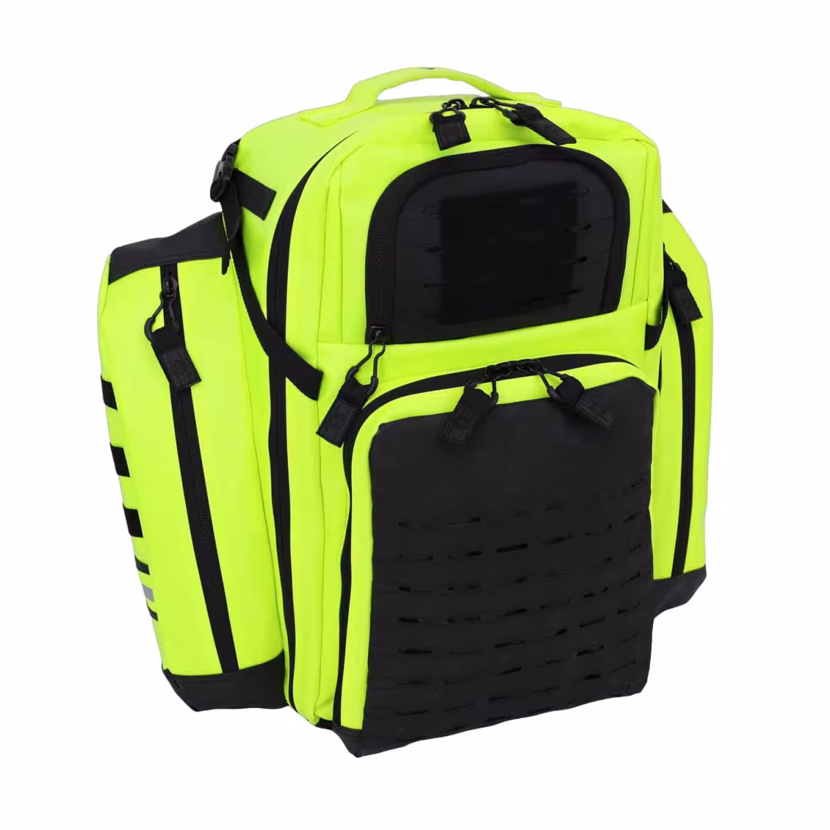 Fluid Resistant ALS Trauma Backpack - Closed, Angled Front View