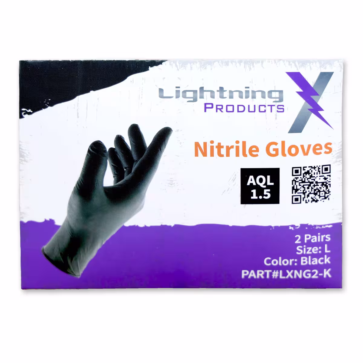 Nitrile Exam Gloves, Individually Carded, 2 Pairs