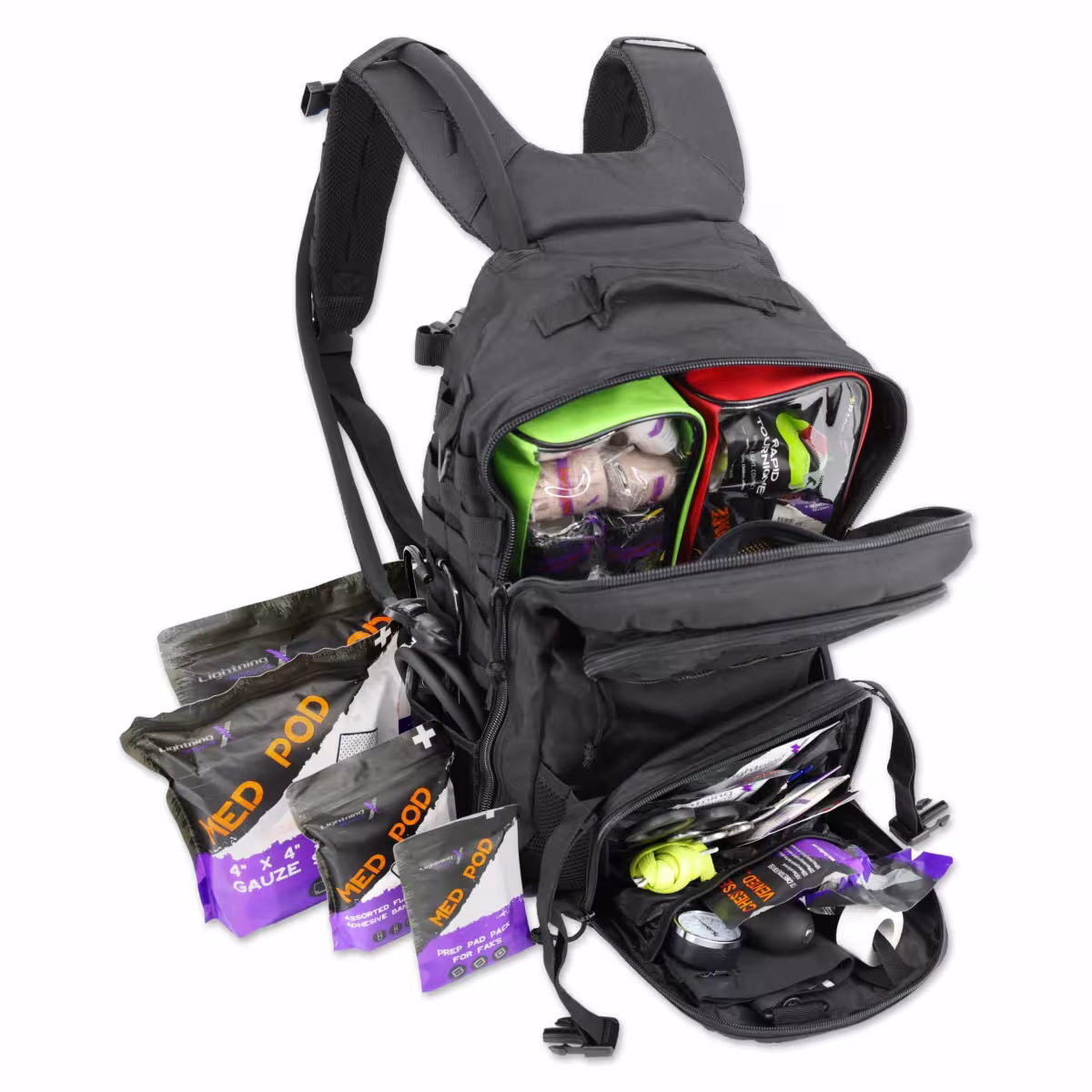 Modular Trauma Backpack w/ Bleeding Control Fill Kit + Hydration